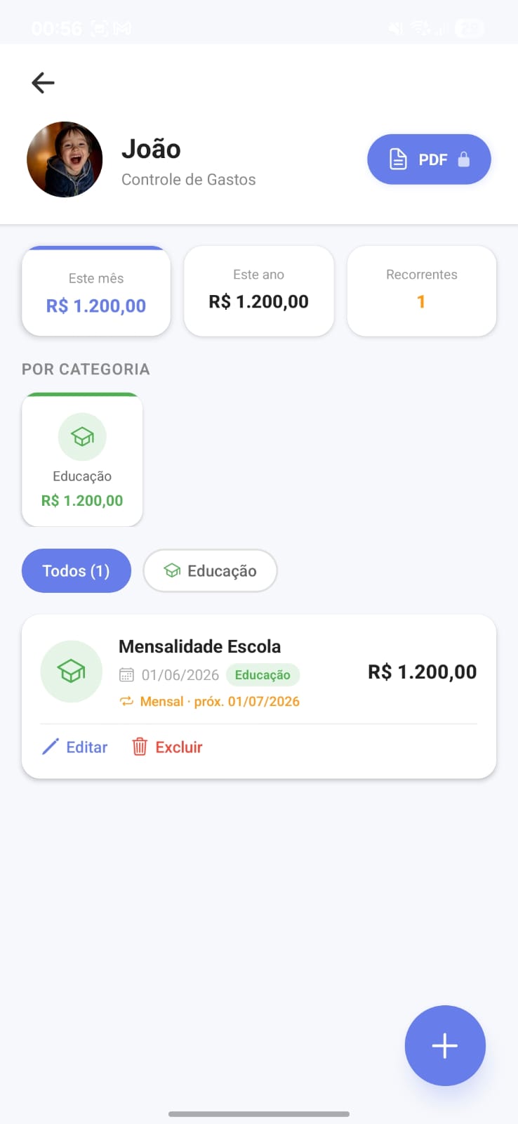 Controle de Gastos